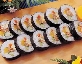 Gimbop - Korean Style Sushi Roll - 김밥