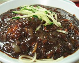 Chajang Myun - Black Bean Paste & Vegetable Noodles - 자장면