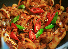 Ojinguh Bokum - Spicy Stir-Fried Squid - 오징어붂음