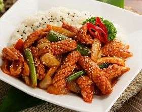 Ojinguh Dupbop - Spicy Squid Over Rice - 오징어덥밥