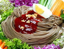 Spicy Buckwheat noodles w/ assortment of vegetables